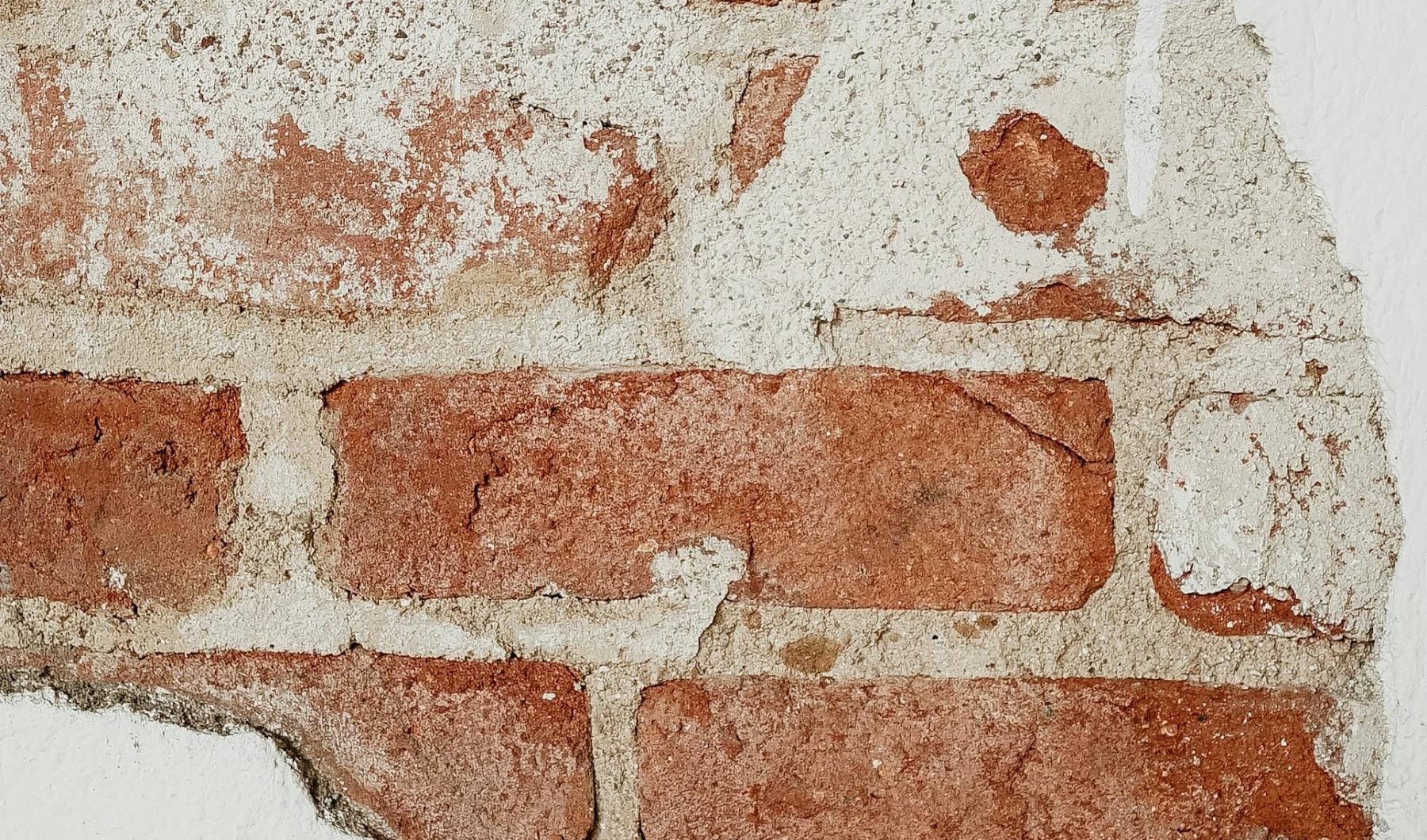 a pile of red bricks